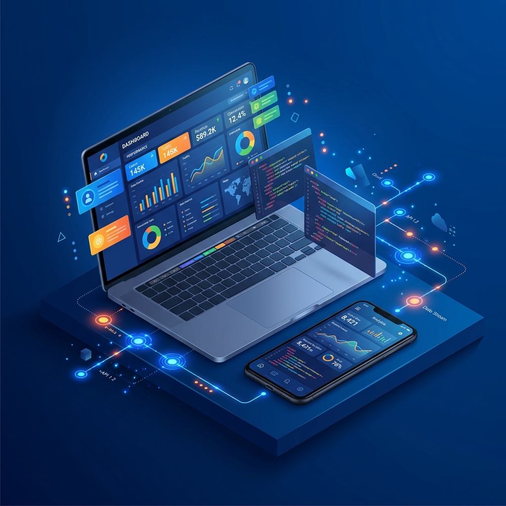 Technowaves Software Development Illustration